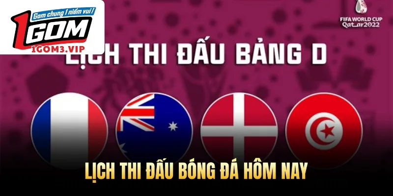Lịch thi đấu bóng đá hôm nay