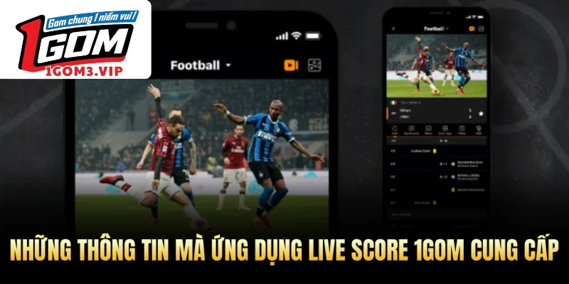 Những thông tin mà ứng dụng live score 1Gom cung cấp